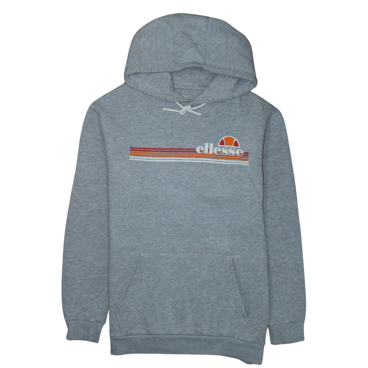 Ellesse Men's Grey Pullover Hoodie Small Retro Logo Sweatshirt