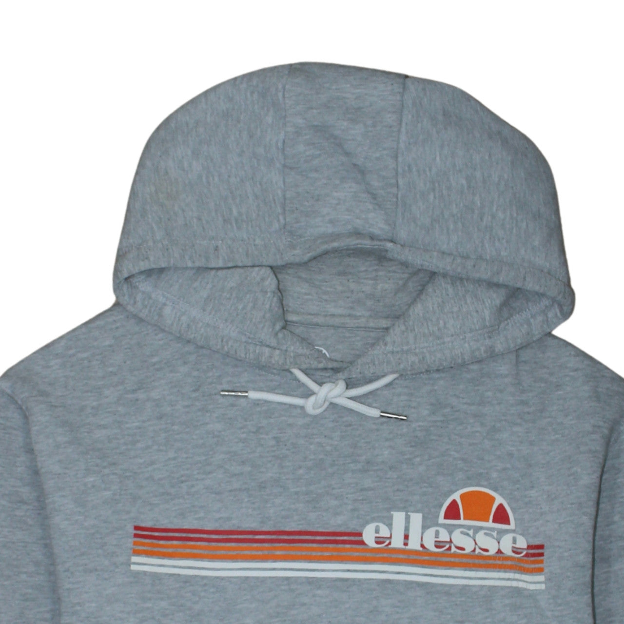 Ellesse Men's Grey Pullover Hoodie Small Retro Logo Sweatshirt
