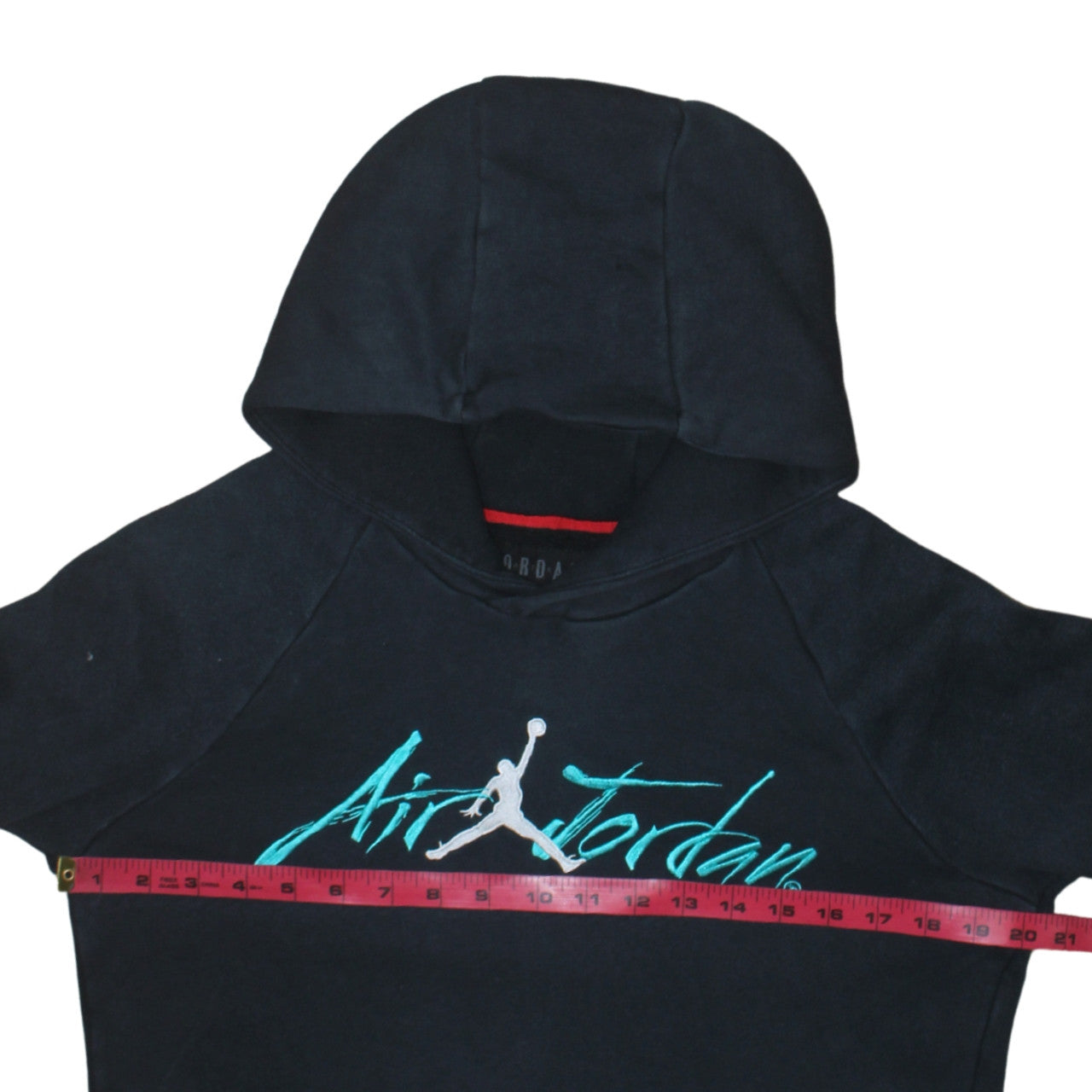 Jordan Men's Black Pullover Hoodie M Embroidered Logo Fleece