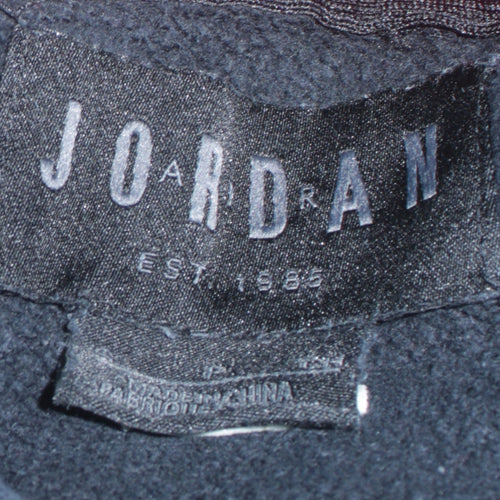 Jordan Men's Black Pullover Hoodie M Embroidered Logo Fleece