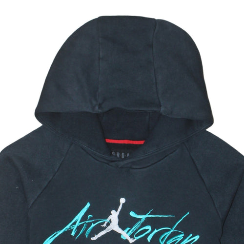 Jordan Men's Black Pullover Hoodie M Embroidered Logo Fleece