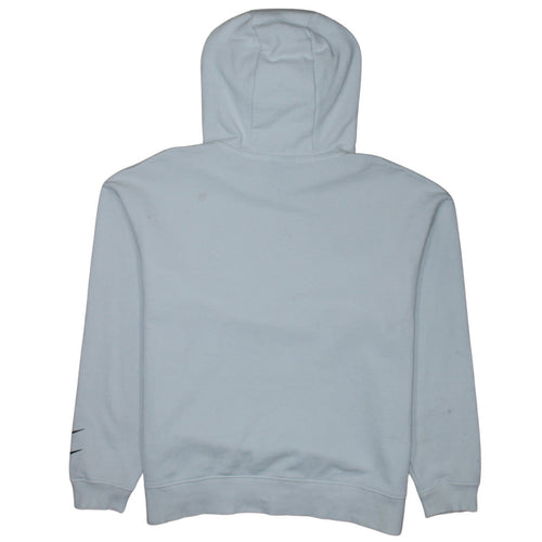 Nike Womens White Medium Pullover Hoodie with Logo Print