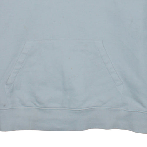 Nike Womens White Medium Pullover Hoodie with Logo Print