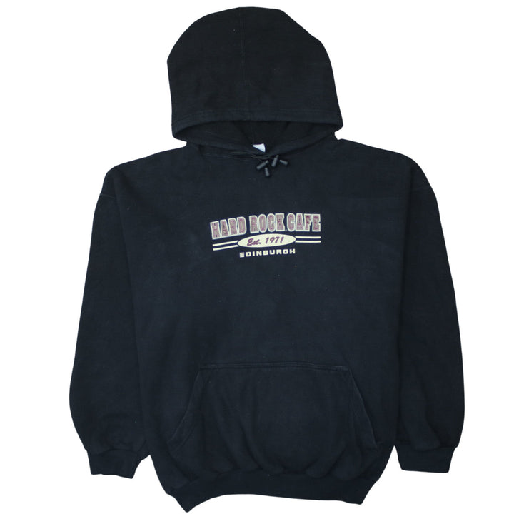 Hard Rock Cafe Edinburgh Black XL Women's Pullover Hoodie Sweatshirt