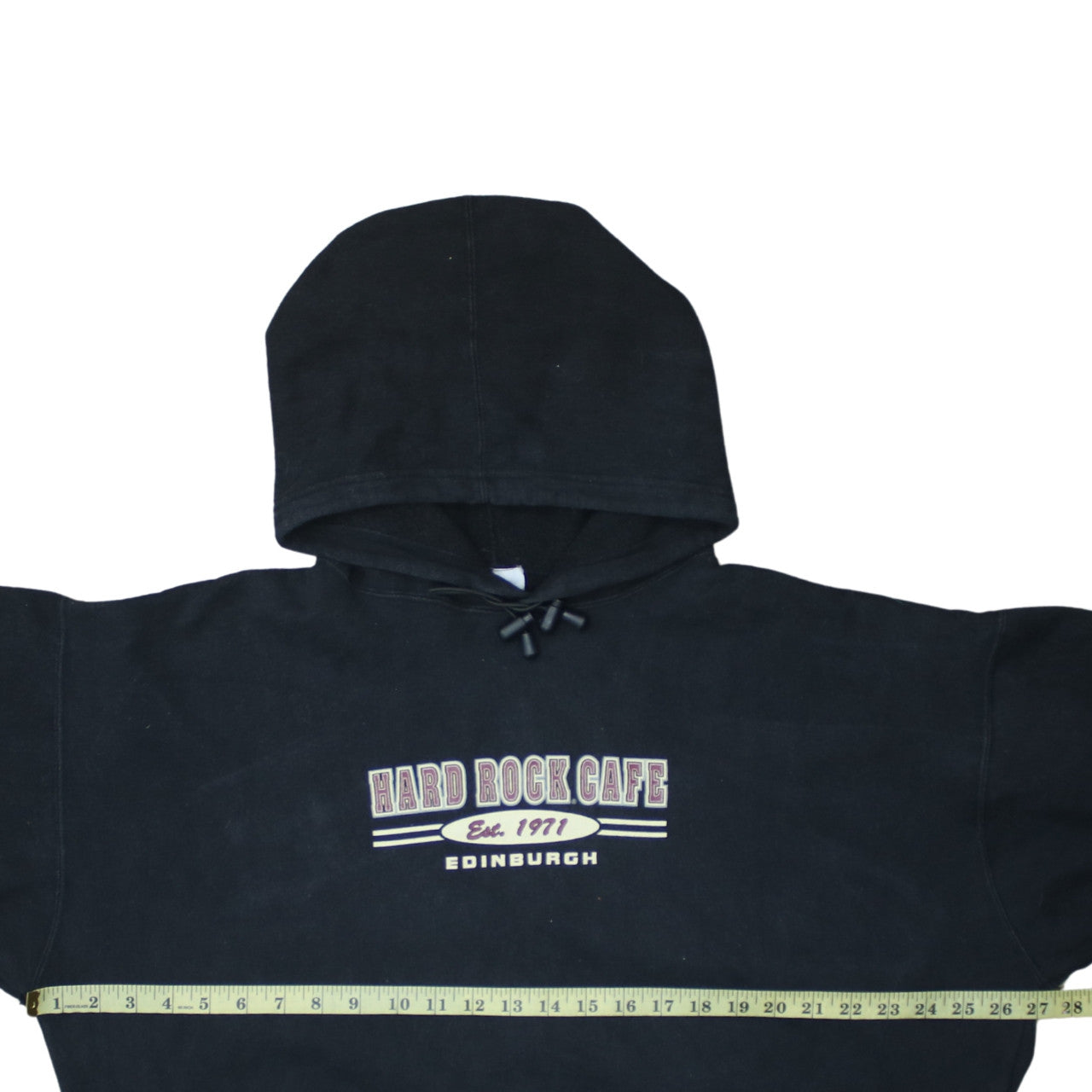 Hard Rock Cafe Edinburgh Black XL Women's Pullover Hoodie Sweatshirt