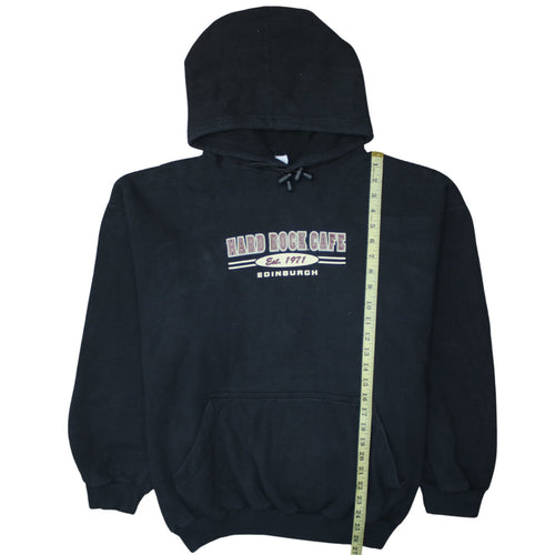 Hard Rock Cafe Edinburgh Black XL Women's Pullover Hoodie Sweatshirt