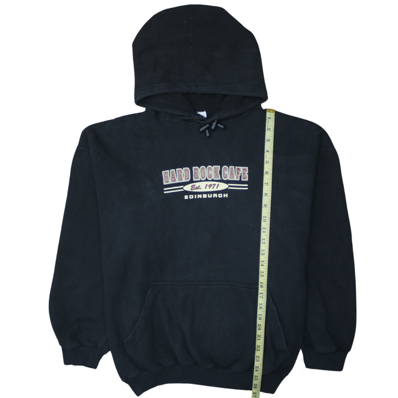 Hard Rock Cafe Edinburgh Black XL Women's Pullover Hoodie Sweatshirt