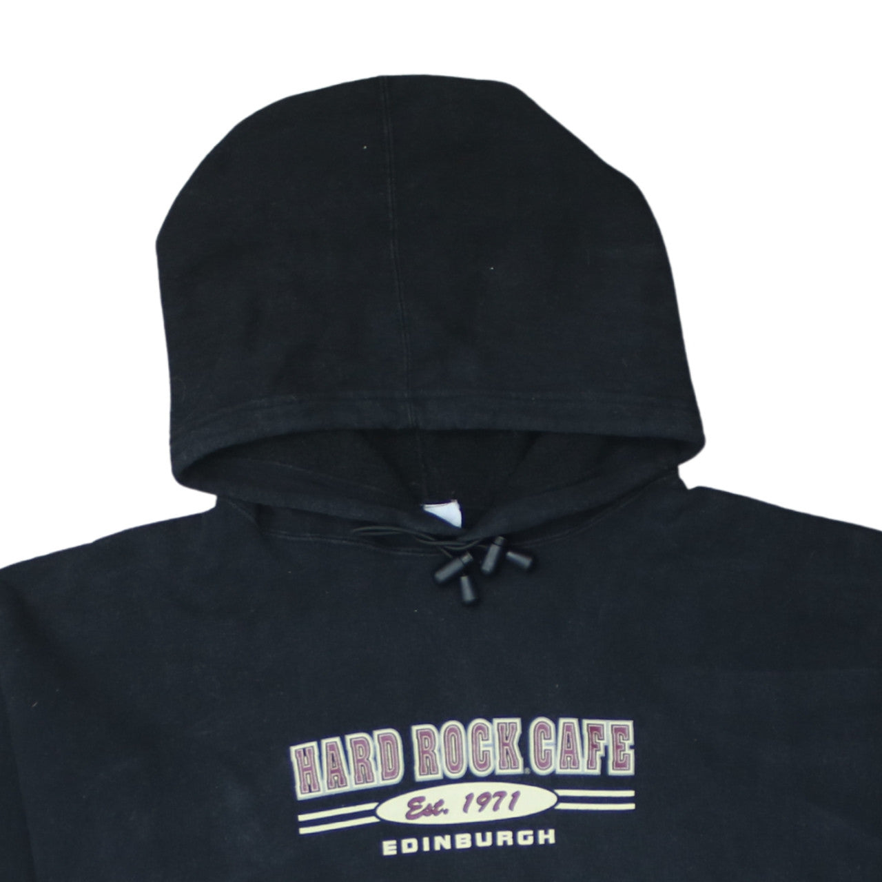 Hard Rock Cafe Edinburgh Black XL Women's Pullover Hoodie Sweatshirt