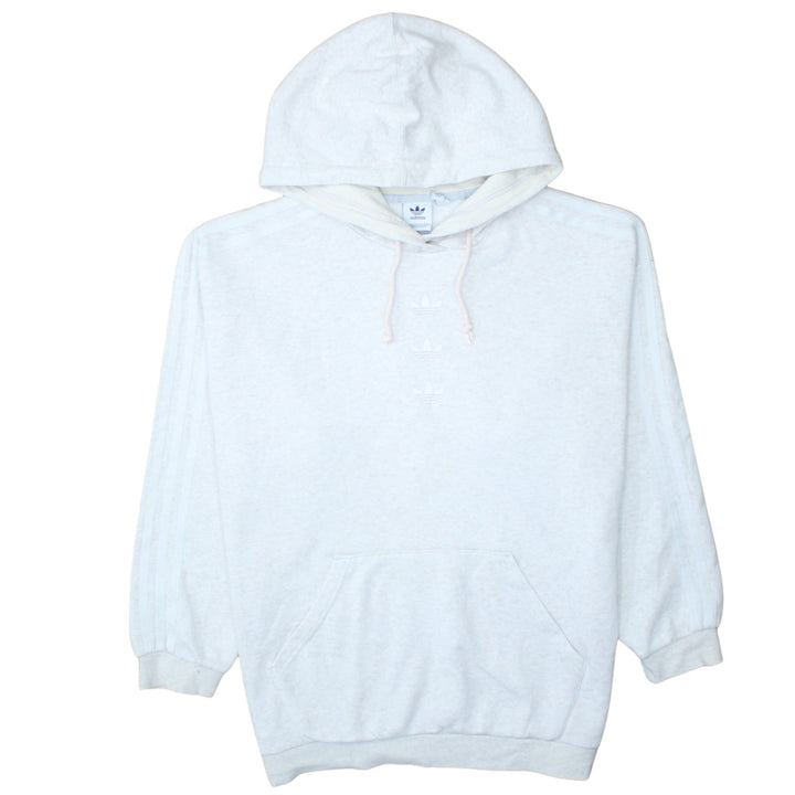 Adidas Women White Hoodie UK 12 Pullover Hooded Sweatshirt