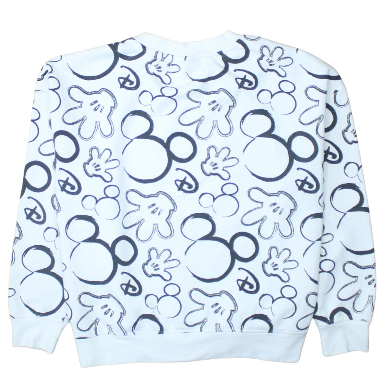Disney Primark Women White Mickey Mouse Print Sweatshirt Size 12/14 M