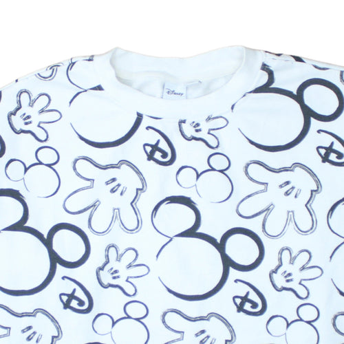 Disney Primark Women White Mickey Mouse Print Sweatshirt Size 12/14 M