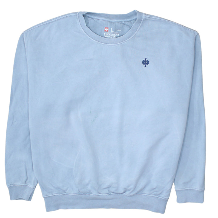Engelbert Strauss Unisex Blue Pullover Sweatshirt L Fleece Crew Neck