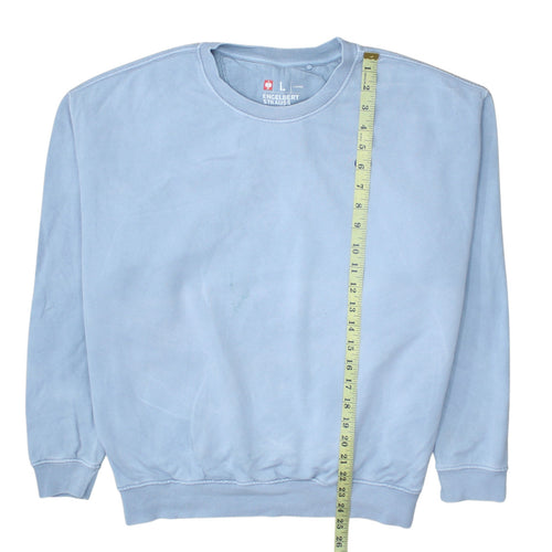 Engelbert Strauss Unisex Blue Pullover Sweatshirt L Fleece Crew Neck