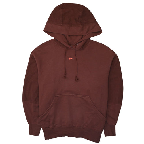 Nike Women's Brown Pullover Hoodie Small Cotton Blend Casual Sweatshirt