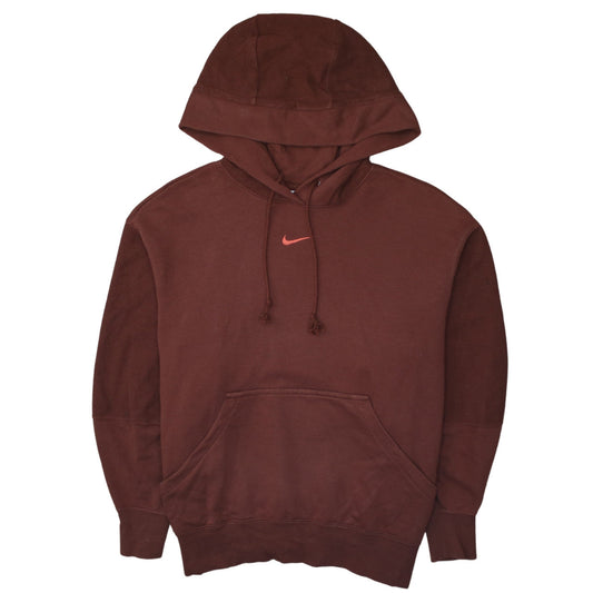Nike Women's Brown Pullover Hoodie Small Cotton Blend Casual Sweatshirt