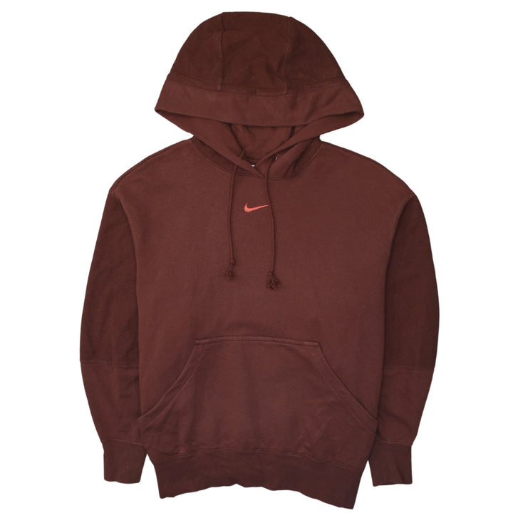 Nike Women's Brown Pullover Hoodie Small Cotton Blend Casual Sweatshirt