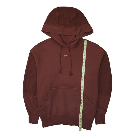 Nike Women's Brown Pullover Hoodie Small Cotton Blend Casual Sweatshirt
