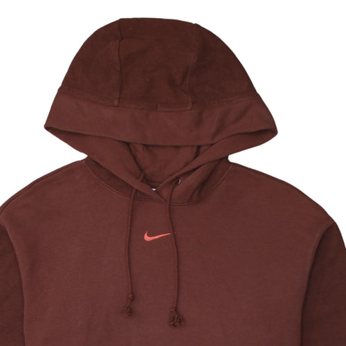 Nike Women's Brown Pullover Hoodie Small Cotton Blend Casual Sweatshirt