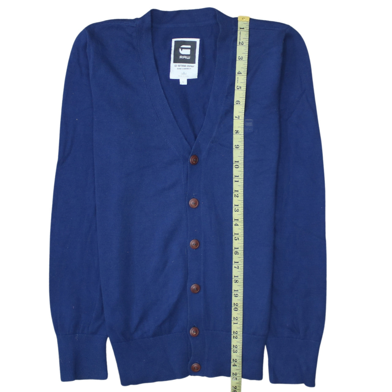 G-Star RAW Men's Blue Cotton Cardigan Jumper Size S