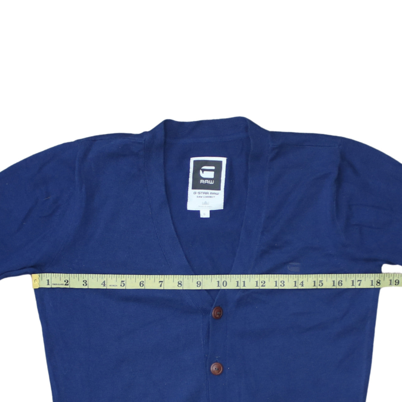 G-Star RAW Men's Blue Cotton Cardigan Jumper Size S
