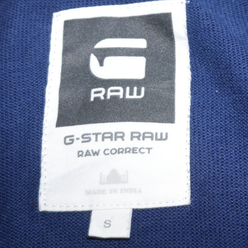 G-Star RAW Men's Blue Cotton Cardigan Jumper Size S