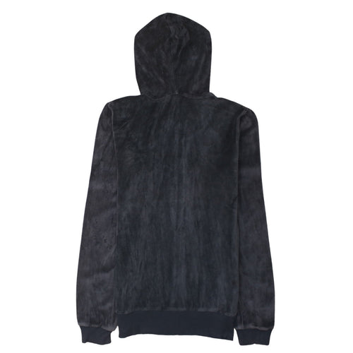 Next Women Black Velour Full Zip Hoodie UK 8 Embellished Detail