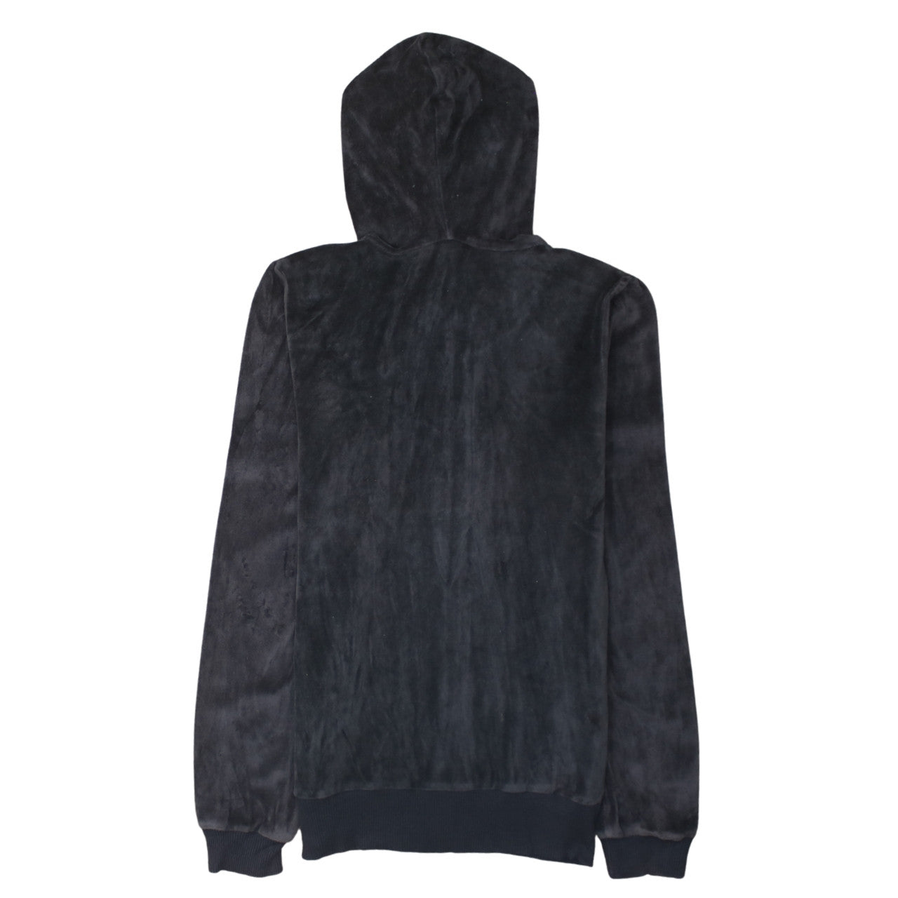 Next Women Black Velour Full Zip Hoodie UK 8 Embellished Detail