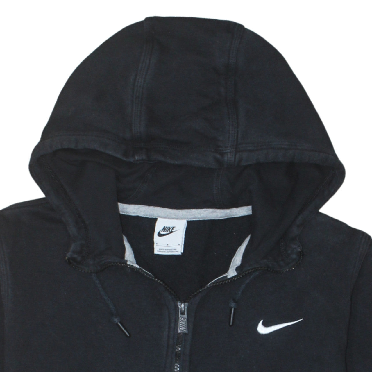 Nike Men's Black Full Zip Hoodie M Regular Fit Fleece Sweatshirt