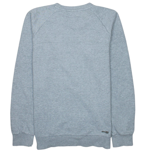 Adidas Mens Grey Small Crew Neck Pullover Sports Sweatshirt
