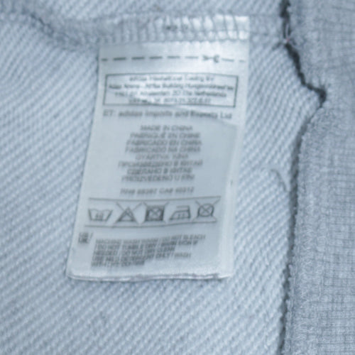 Adidas Mens Grey Small Crew Neck Pullover Sports Sweatshirt