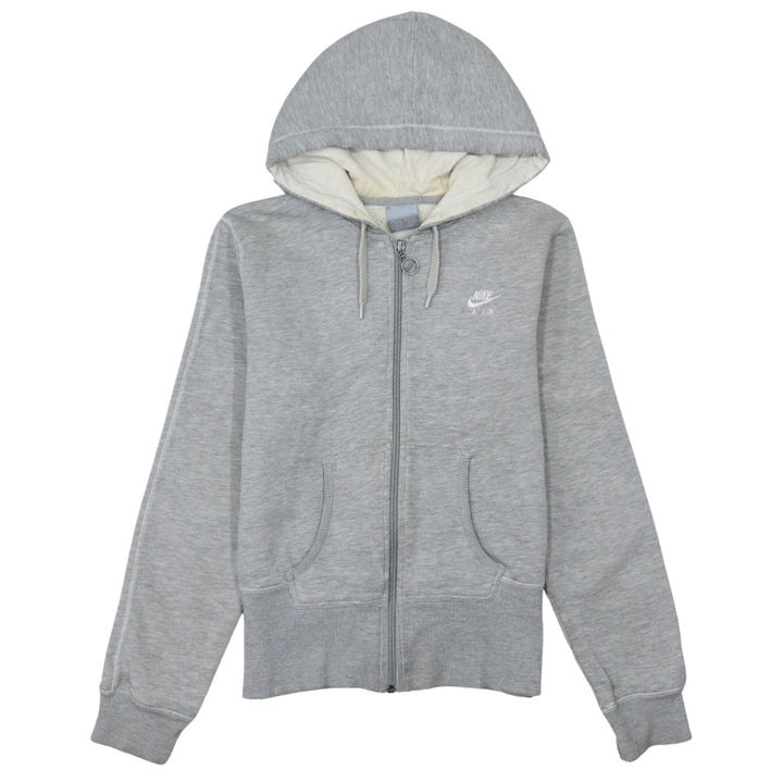 Nike Air Women's Grey Full Zip Hoodie Size M Cotton Blend