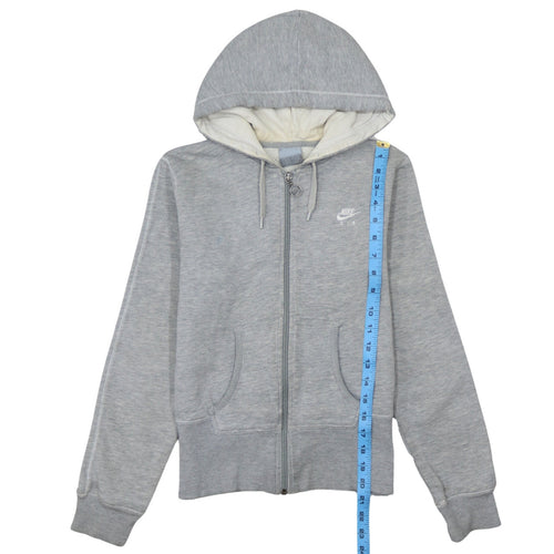 Nike Air Women's Grey Full Zip Hoodie Size M Cotton Blend