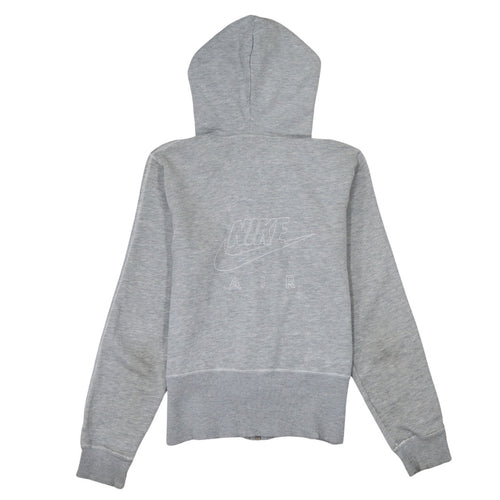 Nike Air Women's Grey Full Zip Hoodie Size M Cotton Blend