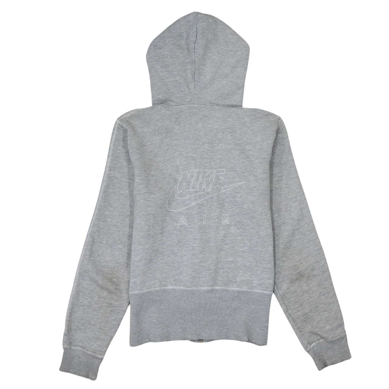 Nike Air Women's Grey Full Zip Hoodie Size M Cotton Blend