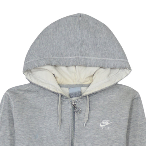 Nike Air Women's Grey Full Zip Hoodie Size M Cotton Blend