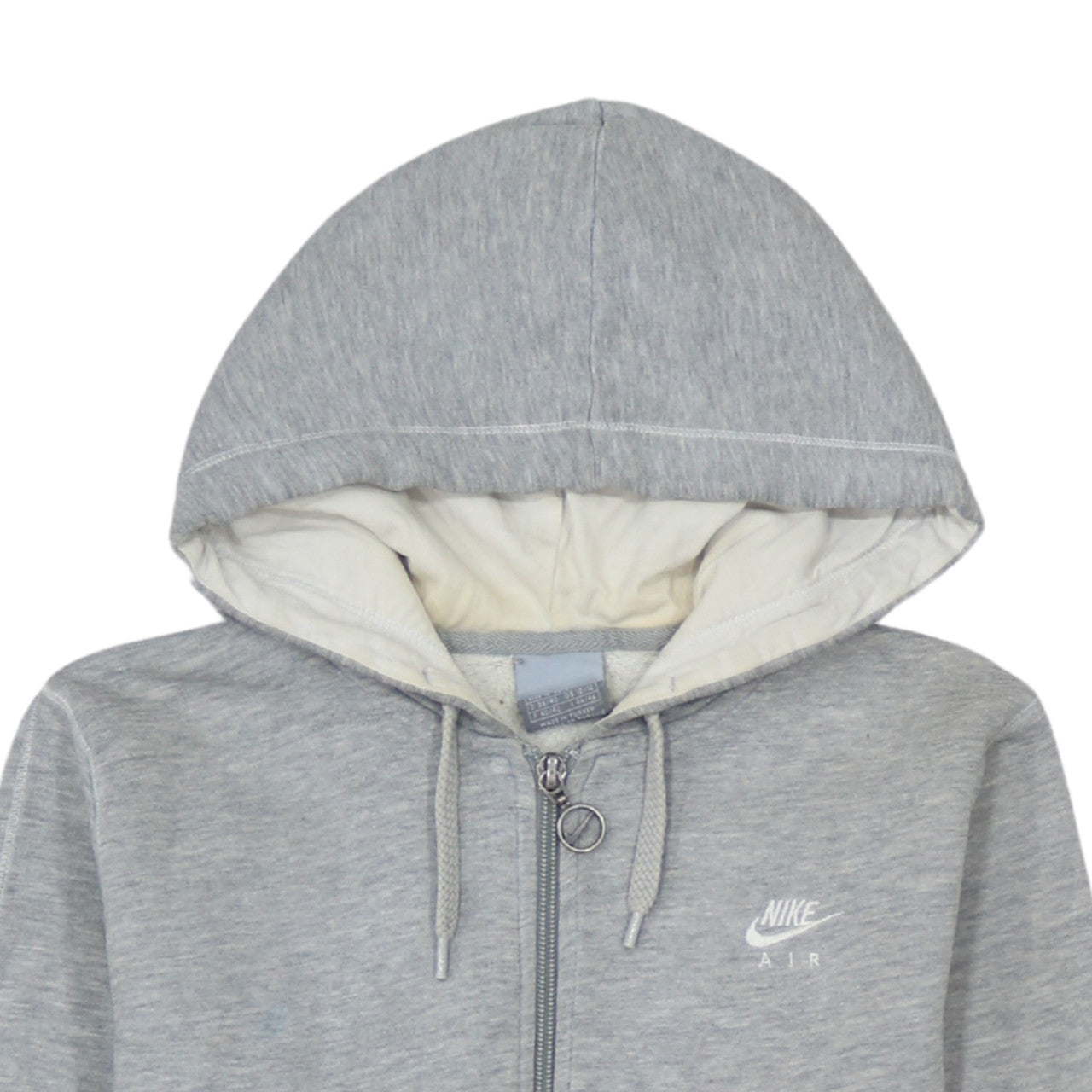 Nike Air Women's Grey Full Zip Hoodie Size M Cotton Blend