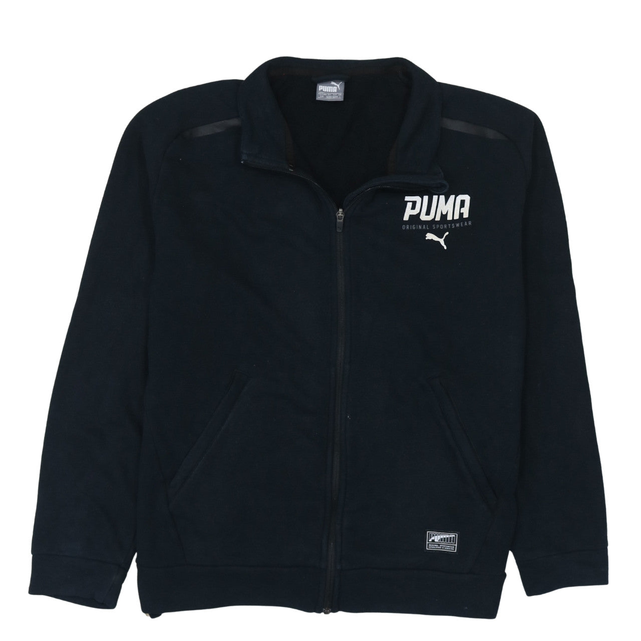 Puma Men's Black Full Zip Fleece Sweatshirt Size L