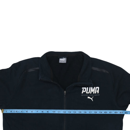 Puma Men's Black Full Zip Fleece Sweatshirt Size L