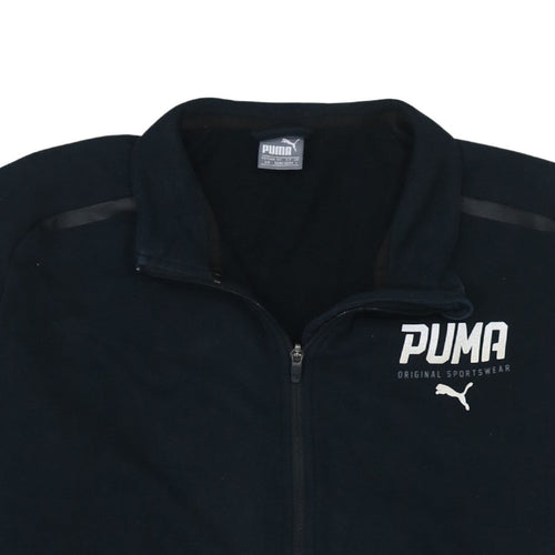 Puma Men's Black Full Zip Fleece Sweatshirt Size L