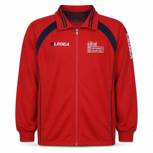 Legea Men's Red Volleyball Track Jacket Size S Full Zip Sportswear