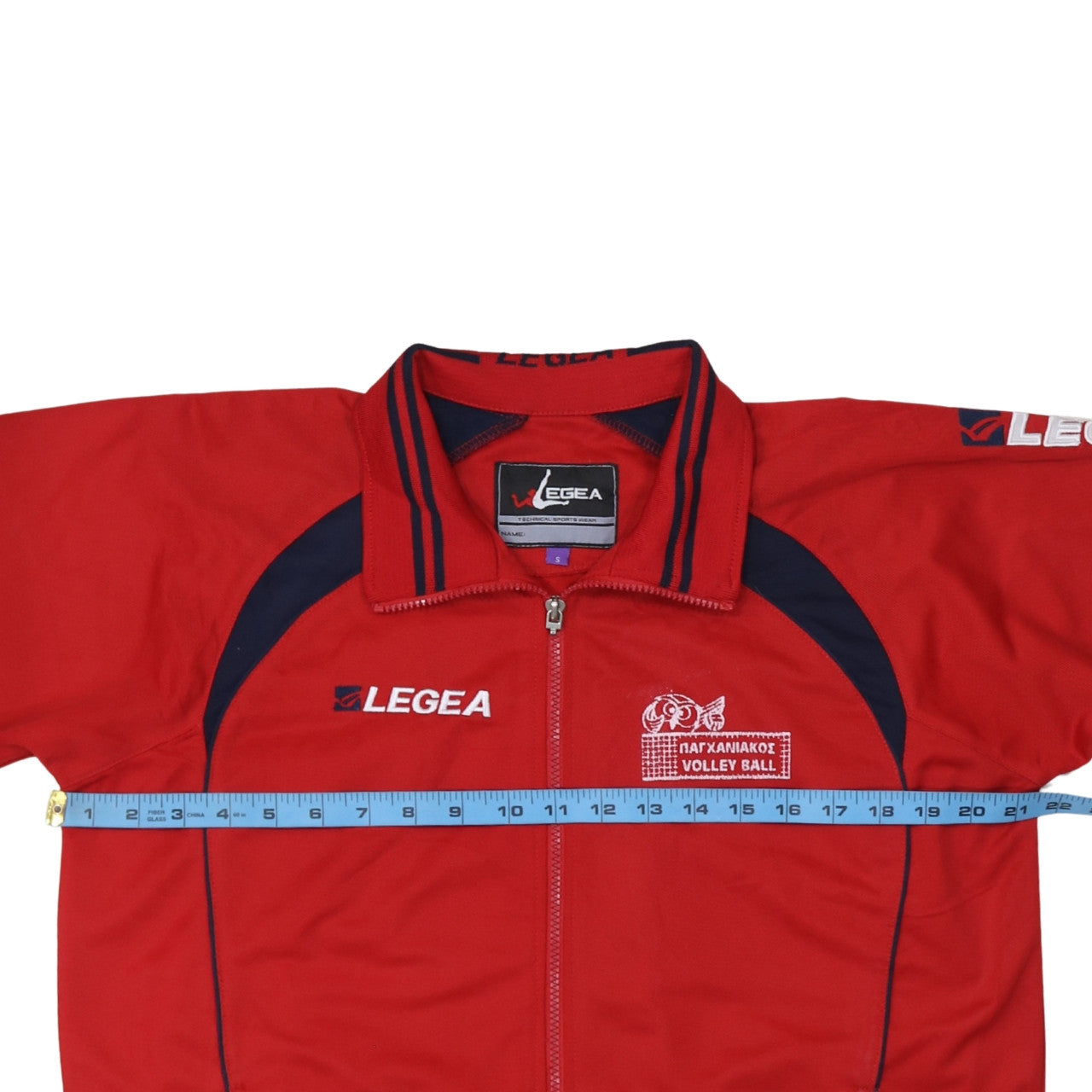 Legea Men's Red Volleyball Track Jacket Size S Full Zip Sportswear