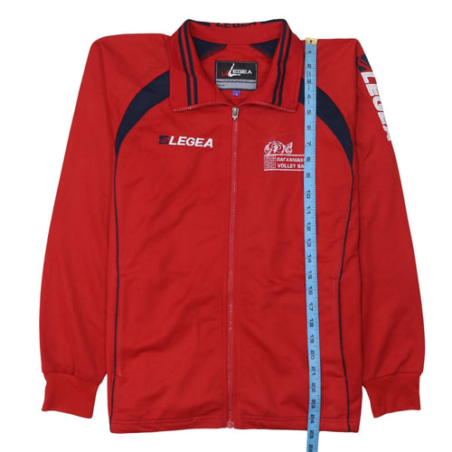 Legea Men's Red Volleyball Track Jacket Size S Full Zip Sportswear