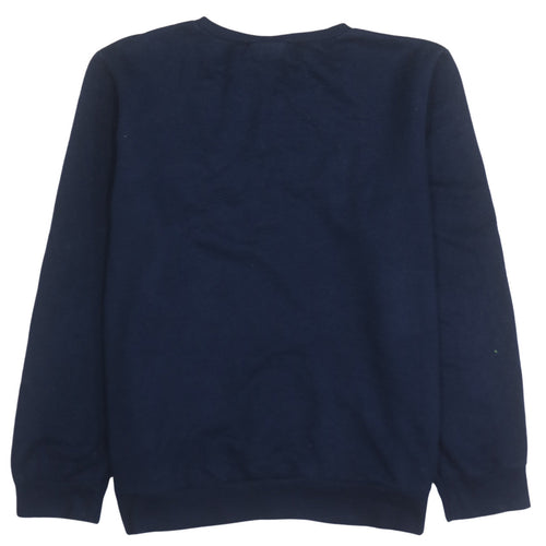 Disney Primark Women’s Navy Stitch Sweatshirt UK 16 Pullover Cotton Blend