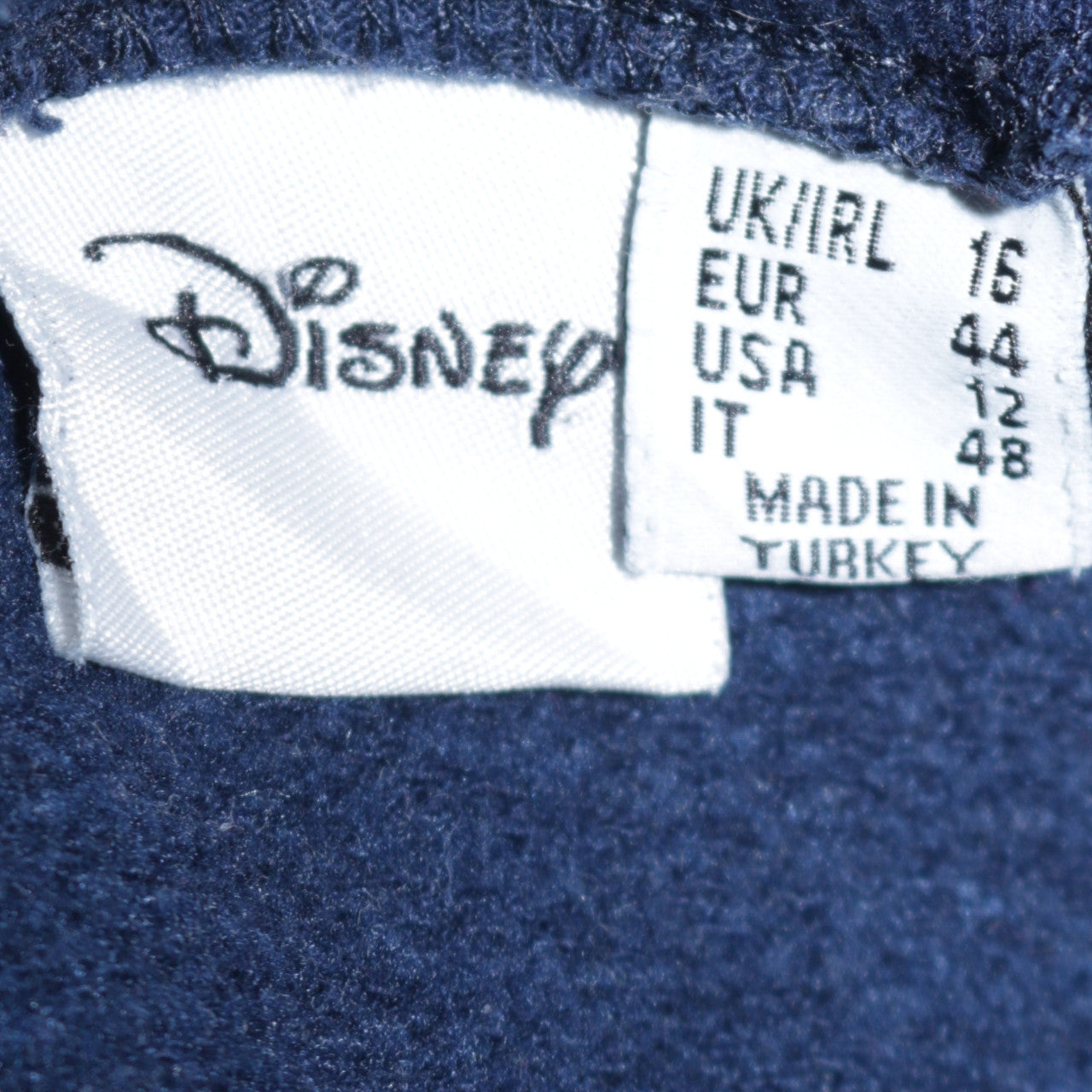 Disney Primark Women’s Navy Stitch Sweatshirt UK 16 Pullover Cotton Blend