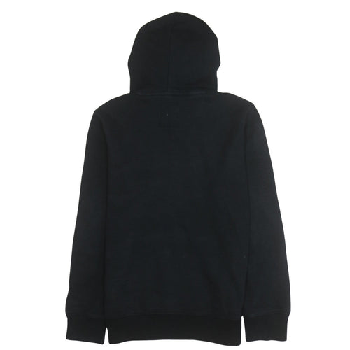 Hollister Womens Black XS Pullover Hoodie with Logo Detailing