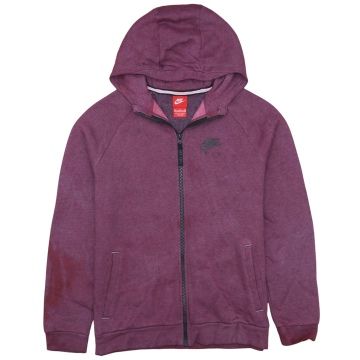 Nike Boys Burgundy Full Zip Hoodie XL (13-15 Years) Cotton Blend
