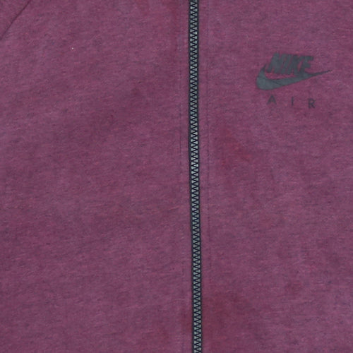 Nike Boys Burgundy Full Zip Hoodie XL (13-15 Years) Cotton Blend