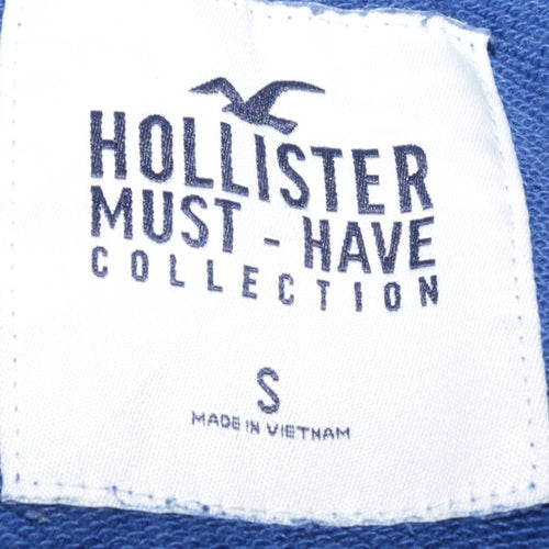Hollister Men Blue Pullover Hoodie S Classic Logo Sweatshirt