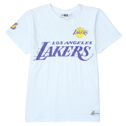 NBA Boys White Los Angeles Lakers LeBron James 12-13 Years Graphic T-Shirt