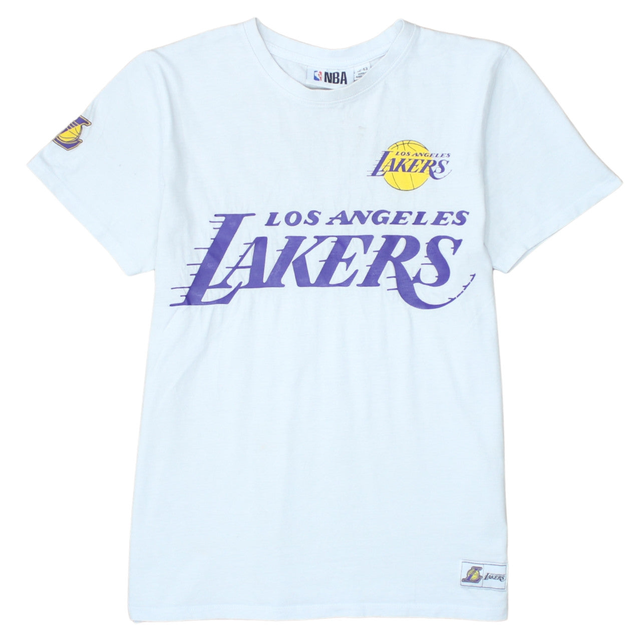 NBA Boys White Los Angeles Lakers LeBron James 12-13 Years Graphic T-Shirt